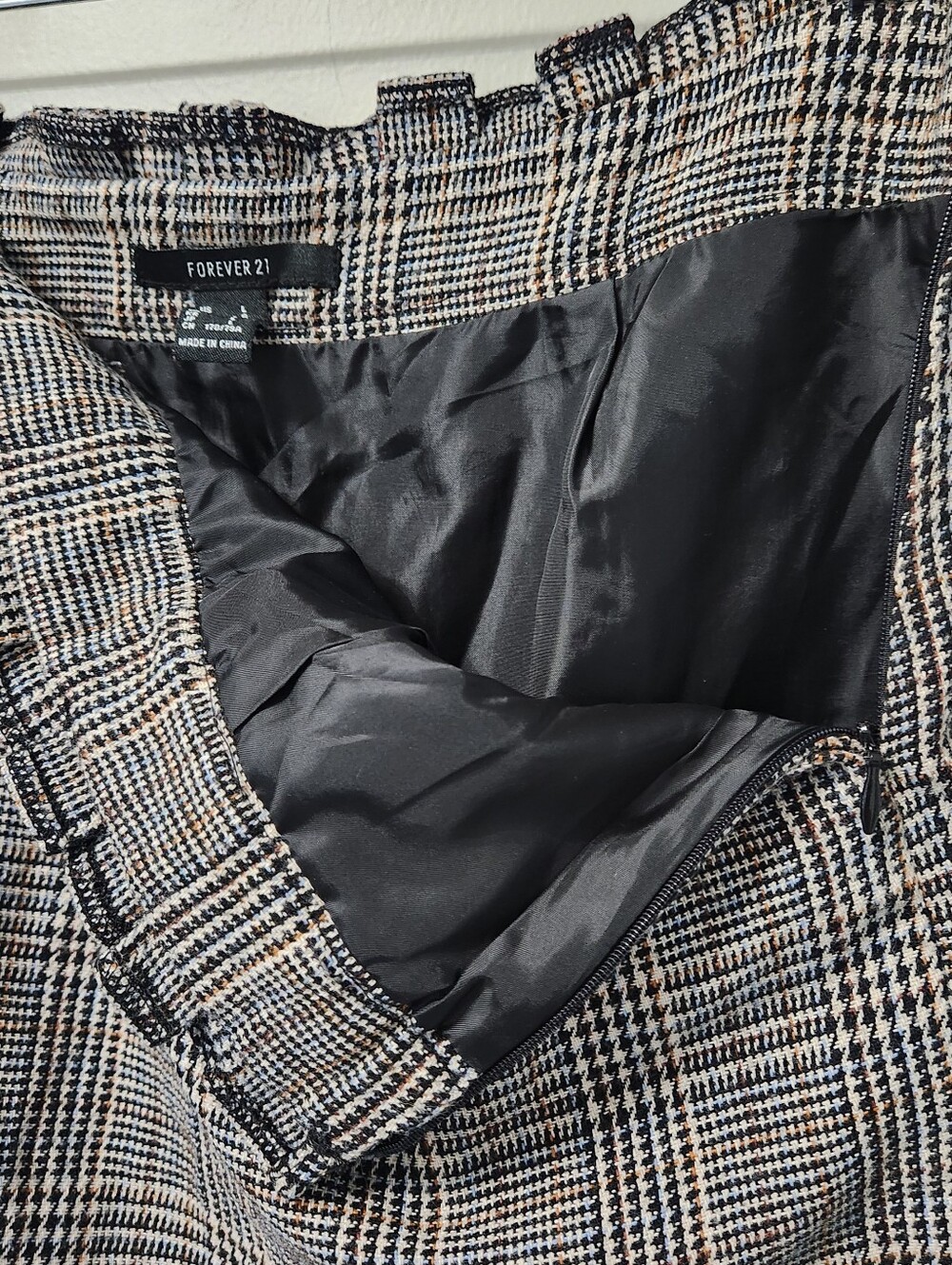 Plaid Paperbag Waist Mini Skirt Preppy Academia Schoolgirl Fall Winter Large - Picture 6 of 14
